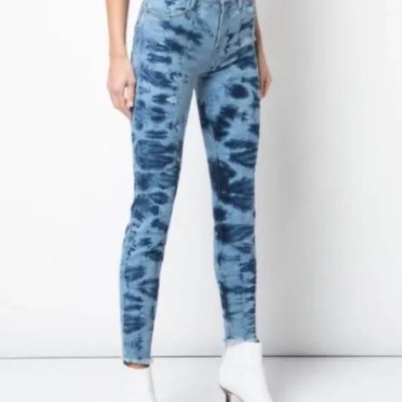 FrameTie Dye Grunge Le High Skinny Crop Jeans Women’s Size 26 - Picture 14 of 15